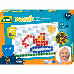 Lena Mosaik SM35627, 3 an(s), Garçon/Fille, Petite enfance, Multicolore, 120 pièce(s), République tchèque