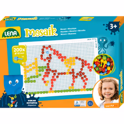 Lena Mosaik SM35628, 3 an(s), Garçon/Fille, Petite enfance, Multicolore, 200 pièce(s), République tchèque