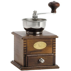 Brésil Moulin à café manuel en bois couleur chocolat 21 cm