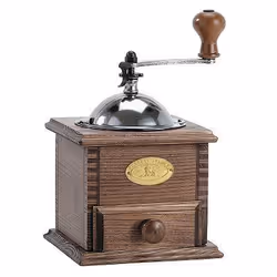 Nostalgie Moulin à café manuel ancien en bois couleur chocolat 21 cm