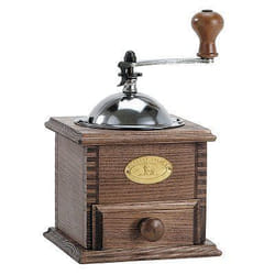 Nostalgie Moulin à café manuel ancien en bois couleur chocolat 21 cm