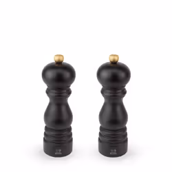 Paris Duo de moulins à poivre et à sel manuels en bois chocolat 18 cm - 7'