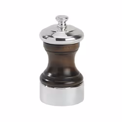 Palace Moulin à sel manuel en bois patiné et métal argenté 10 cm