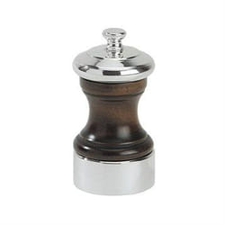 Palace Moulin à sel manuel en bois patiné et métal argenté 10 cm