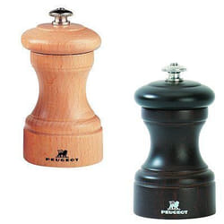 Bistro Duo de moulins à poivre et à sel manuels en bois couleur chocolat et naturel 10 cm