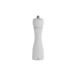 Tahiti Moulin à sel manuel en bois couleur blanc mat 20 cm