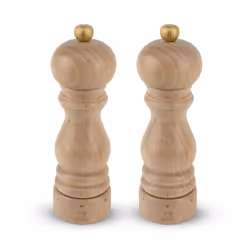 Peugeot PARIS, Ensemble de poivrière et salière, Bois, Bois, Acier inoxydable, 180 mm, France
