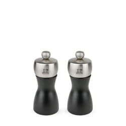 Peugeot Fidji Ensemble de poivrière et salière Noir, Acier inoxydable