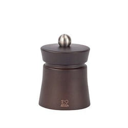 Baya Moulin à poivre manuel en bois couleur chocolat 8 cm