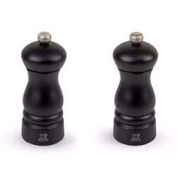 Clermont Duo de moulins à poivre et à sel Noir 13 cm