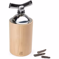 Isen Moulin à poivres longs et gros grains de poivre manuel en bois couleur naturel 16 cm - 6,25'