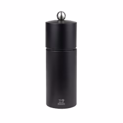Châtel Moulin à sel manuel en bois noir mat 16 cm