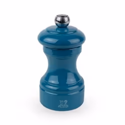 Bistro Moulin à poivre manuel en bois laqué, bleu pacifique, 10 cm - 4'