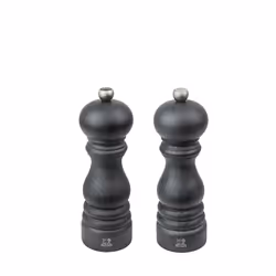 Paris Duo de moulins à poivre et à sel manuels en bois, graphite, 18 cm