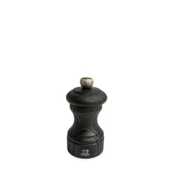 Bistro Nature Black Moulin à poivre manuel en bois upcyclé et son poivre Fair Trade, noir, 10 cm - 4in