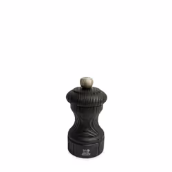 Bistro Nature Black Moulin à sel en bois upcyclé, noir, 10 cm - 4in
