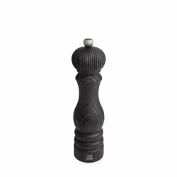 Paris Nature Black Moulin à poivre manuel en bois upcyclé et son poivre Fair Trade, noir, 22 cm - 9in