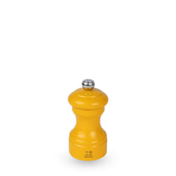 Bistro Moulin à sel manuel en bois laqué, jaune safran, 10 cm - 4in.