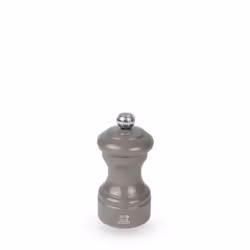 Bistro Moulin à sel manuel en bois laqué, gris taupe, 10 cm - 4in.