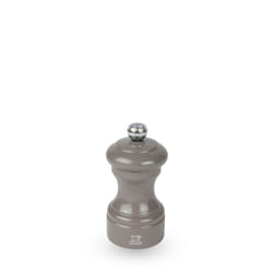 Bistro Moulin à sel manuel en bois laqué, gris taupe, 10 cm - 4in.