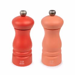 Clermont Duo de moulins à poivre et à sel rouge brique et rouge flamme 13 cm