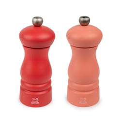 Clermont Duo de moulins à poivre et à sel rouge brique et rouge flamme 13 cm
