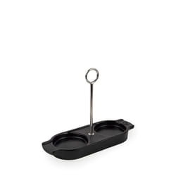 Linéa Plateau pour deux moulins, céramique, satin black