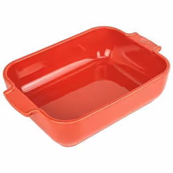 Appolia Plat four céramique rectangle rouge 25 cm - 10'