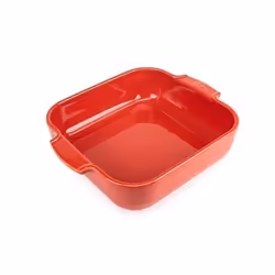 Appolia Plat four céramique carré rouge 28 cm - 11'