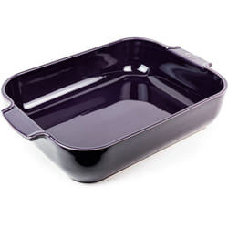 Appolia Plat four céramique rectangle aubergine 40 cm - 16'