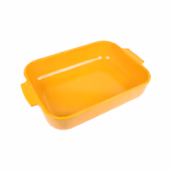 Appolia Plat four céramique rectangle jaune safran 36 cm - 14.25in