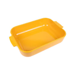 Appolia Plat four céramique rectangle jaune safran 36 cm - 14.25in