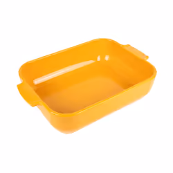 Appolia Plat four céramique rectangle jaune safran 40 cm - 15.75in