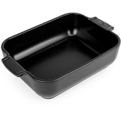 Appolia Plat four céramique rectangle noir satin 25 cm - 10in