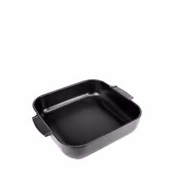 Appolia Plat four céramique carré noir satin 36 cm - 14.25in
