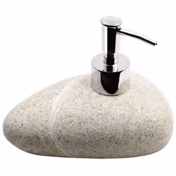 Distributeur de savon Design imitation pierre, couleur beige Volume env. 200 ml La série Little Rock propose des imitations p ...