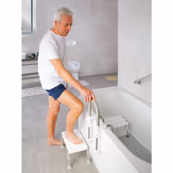 RIDDER A00300101 barre de maintien et rampe de sécurité Barre d'appui Aluminium, Polypropylène (PP), Élastomère thermoplastique (TPE) Blanc