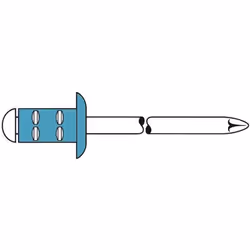 Mini-Pack avec tige de rupture Contrôle selon DIN EN ISO 14589 Standard (tête ronde plate) Rivet creux : acier inoxydable A2  ...