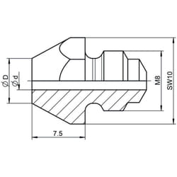 Pièce de rechange embout buccal 10/27 - Gesipa