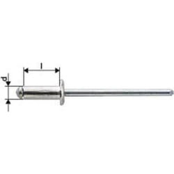 GESIPA Rivet alu standard 3x6mm - Tête bombée, pack de 1000