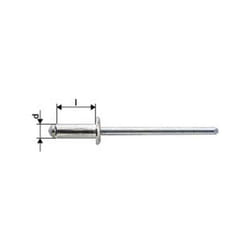 Format - Rivet aveugle alu standard tête semi-bombée 4x16mm Gesipa (Par 1000)