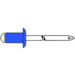 Rivet pop tige de rivet d x l 3 x 8 mm acier / acier 500 un. Gesipa 500 pièces
