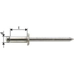 GESIPA Rivet inoxydable A2 Tête semi-bombée 5x8mm