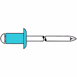 avec goujon destiné à la rupturecontrôle selon DIN EN ISO 14589forme A : tête ronde, plate · Rivet creux : Acier A2 Broche ri ...
