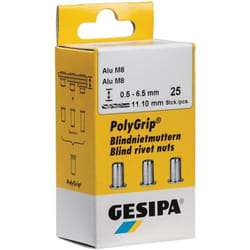 Ecrou à sertir en aveugle PolyGrip® tige de rivet d x l 7 x 13,5 mm M5 - 1464840 - Gesipa