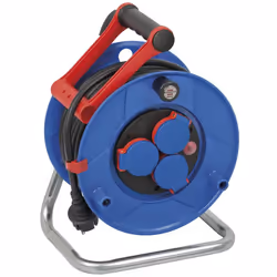 Tambour de câble en plastique Garant® - Corps du tambour : en plastique spécial très résistant - Châssis de support : en tôle ...