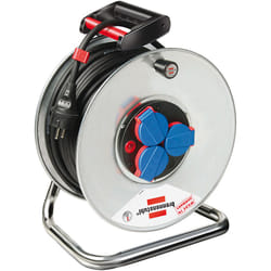 Brennenstuhl 25m H07RN-F 3G2,5 multiprise 3 sortie(s) CA Noir, Bleu, Rouge, Argent