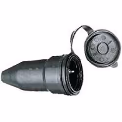Brennenstuhl 1082050, IP44, Caoutchouc, Noir, 1 sortie(s) CA, 230 V, 16 A