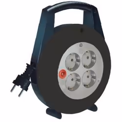 Brennenstuhl Vario Line, 4 sortie(s) CA, Type F, 16 A, Noir, Gris, 5 m