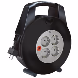 Brennenstuhl Vario Line, 15 m, Plastique, Noir, Gris, 4 sortie(s) CA, Noir